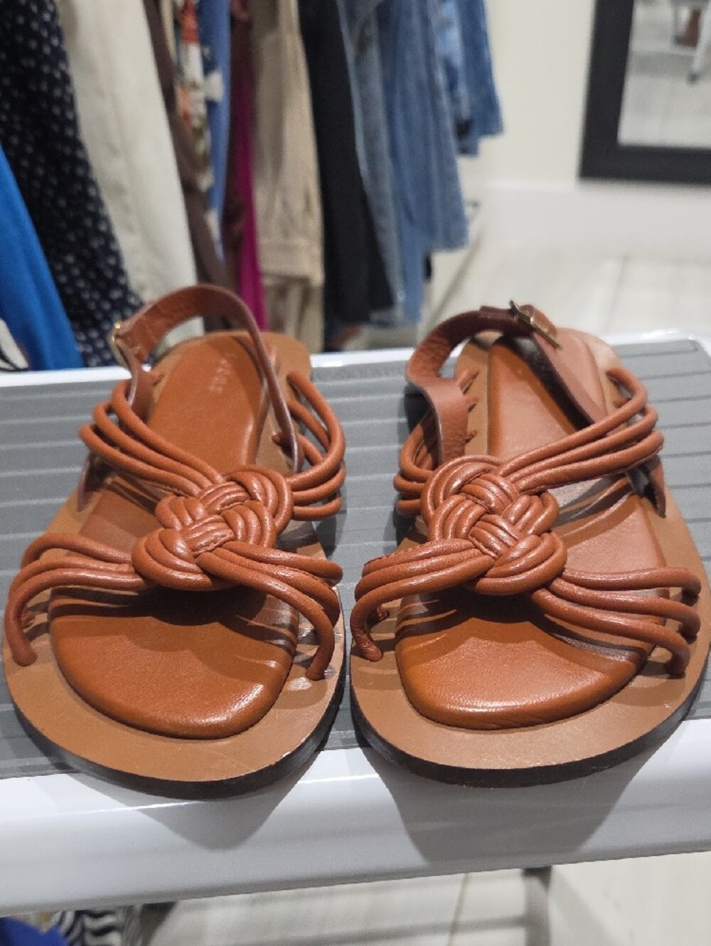 soeur Braided Knot Slingback Sandals - Brown - Picture 2 of 9